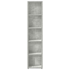 vidaXL CD-Regale 2 Stk. Betongrau 21x16x93,5 cm Holzwerkstoff