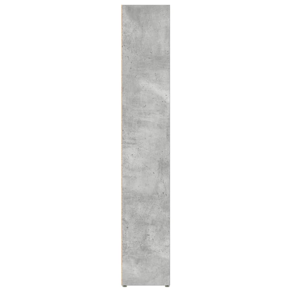 vidaXL CD-Regale 2 Stk. Betongrau 21x16x93,5 cm Holzwerkstoff
