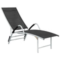 vidaXL Sonnenliege Textilene und Aluminium Schwarz