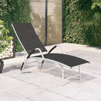 vidaXL Sonnenliege Textilene und Aluminium Schwarz