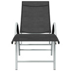 vidaXL Sonnenliege Textilene und Aluminium Schwarz