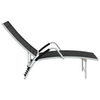 vidaXL Sonnenliege Textilene und Aluminium Schwarz
