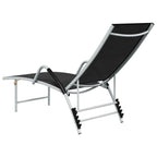 vidaXL Sonnenliege Textilene und Aluminium Schwarz