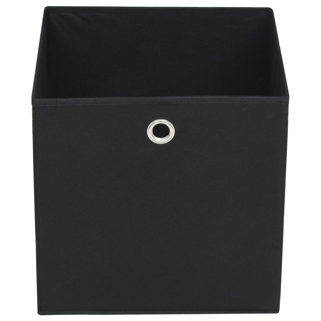 vidaXL Aufbewahrungsboxen 10 Stk. Vliesstoff 28x28x28 cm Schwarz