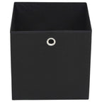 vidaXL Aufbewahrungsboxen 10 Stk. Vliesstoff 28x28x28 cm Schwarz