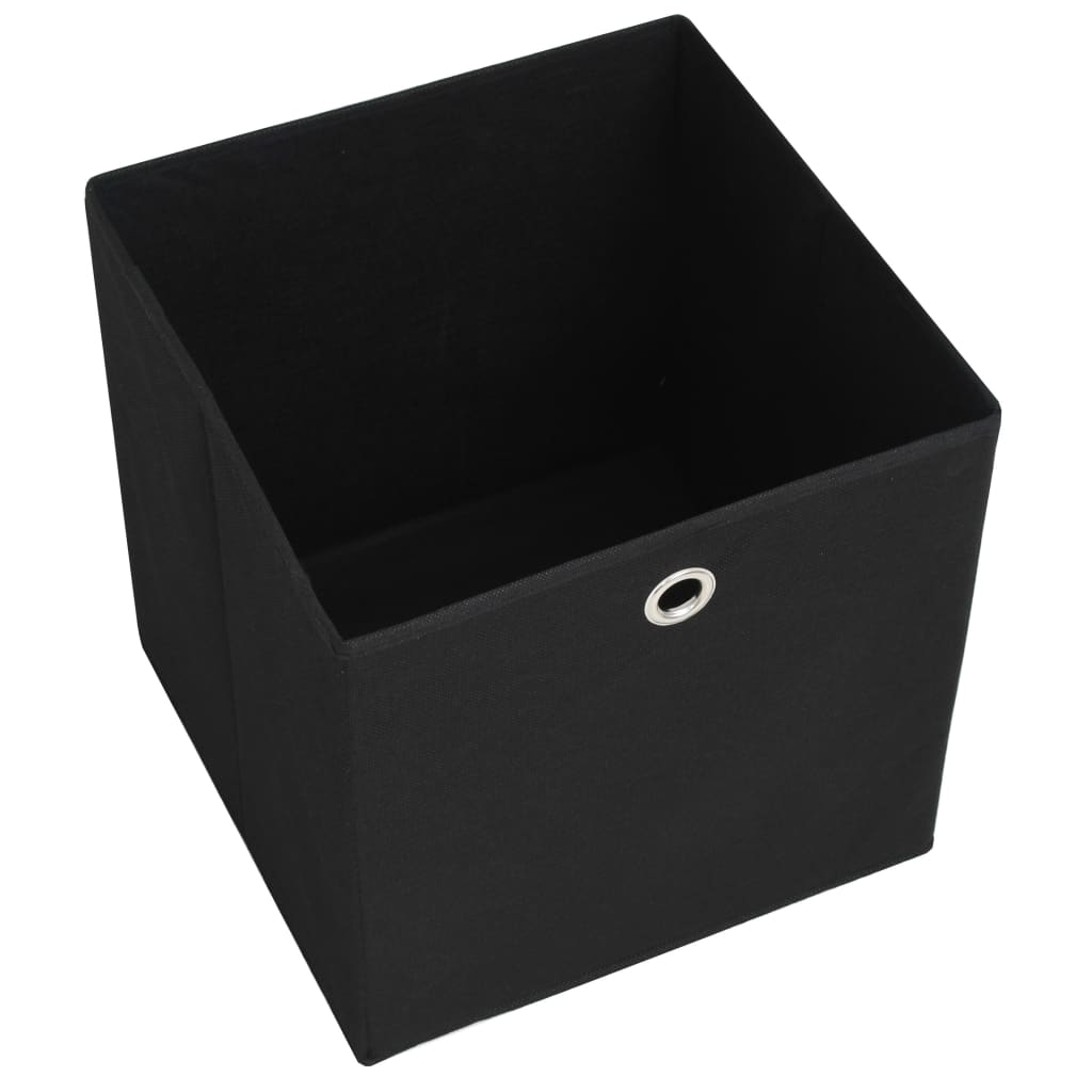 vidaXL Aufbewahrungsboxen 10 Stk. Vliesstoff 28x28x28 cm Schwarz
