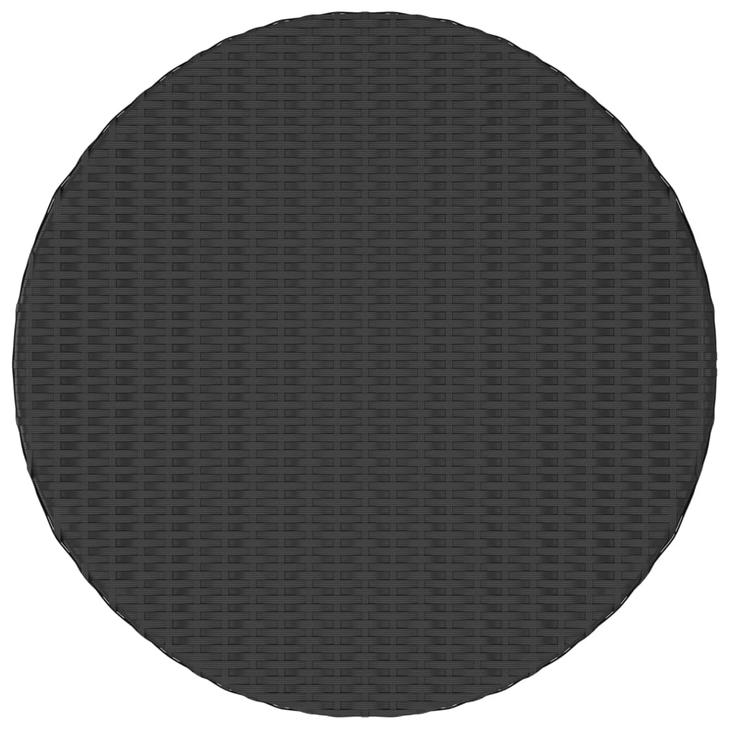 vidaXL Gartentisch Schwarz 70x70x73 cm Poly Rattan