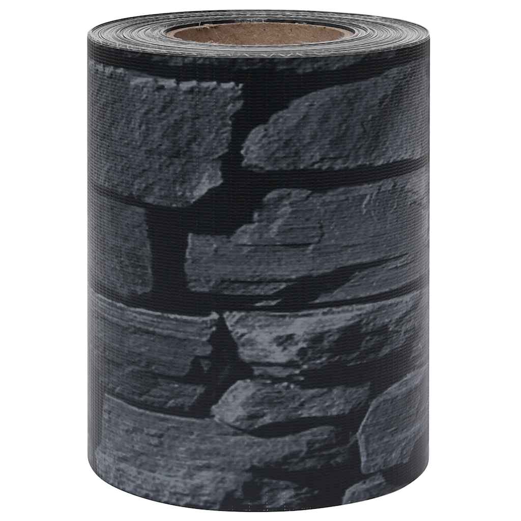 vidaXL Garten-Sichtschutz PVC 35x0,19 m Stein-Optik Grau