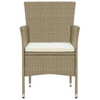 vidaXL Garten-Essstühle 2 Stk. Poly Rattan Beige