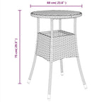 vidaXL Gartentisch Ø60x75 cm Akazienholz und Poly Rattan Schwarz