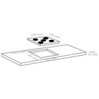 vidaXL Glaskeramik-Kochfeld mit 5 Platten Touch Control 77 cm 8500 W