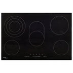 vidaXL Glaskeramik-Kochfeld mit 5 Platten Touch Control 90cm cm 8500 W