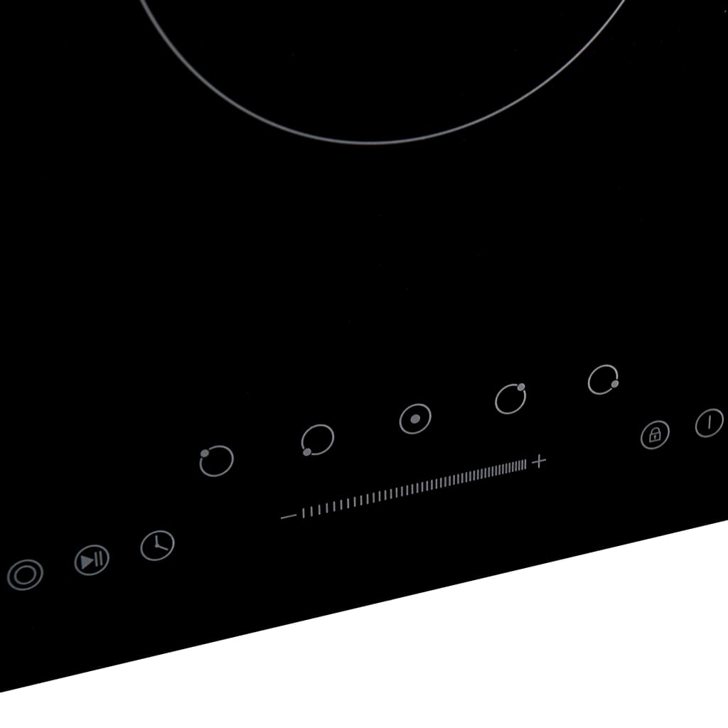vidaXL Glaskeramik-Kochfeld mit 5 Platten Touch Control 90cm cm 8500 W