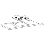 vidaXL Glaskeramik-Kochfeld mit 5 Platten Touch Control 90cm cm 8500 W