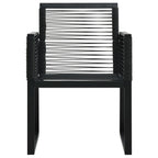 vidaXL Gartenstühle 4 Stk. Seil Rattan Schwarz