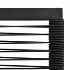 vidaXL Gartenstühle 4 Stk. Seil Rattan Schwarz