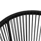 vidaXL Moon-Gartenstühle 2 Stk. Rattan Schwarz