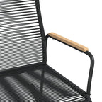 vidaXL Garten-Schaukelstuhl Schwarz 59x79,5x104 cm PVC Rattan