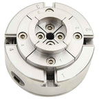 vidaXL 4-Backen-Drechselfutter mit M33 Aufnahme Stahl Silbern 96 mm