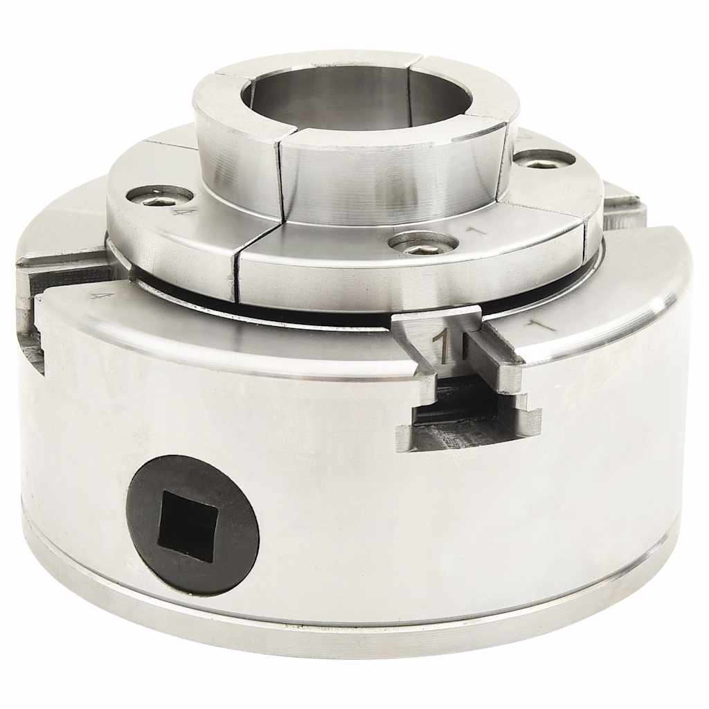 vidaXL 4-Backen-Drechselfutter mit M33 Aufnahme Stahl Silbern 96 mm