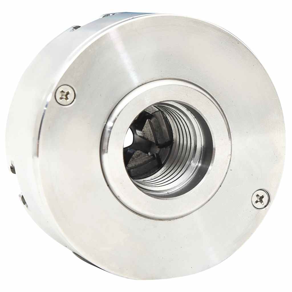 vidaXL 4-Backen-Drechselfutter mit M33 Aufnahme Stahl Silbern 96 mm
