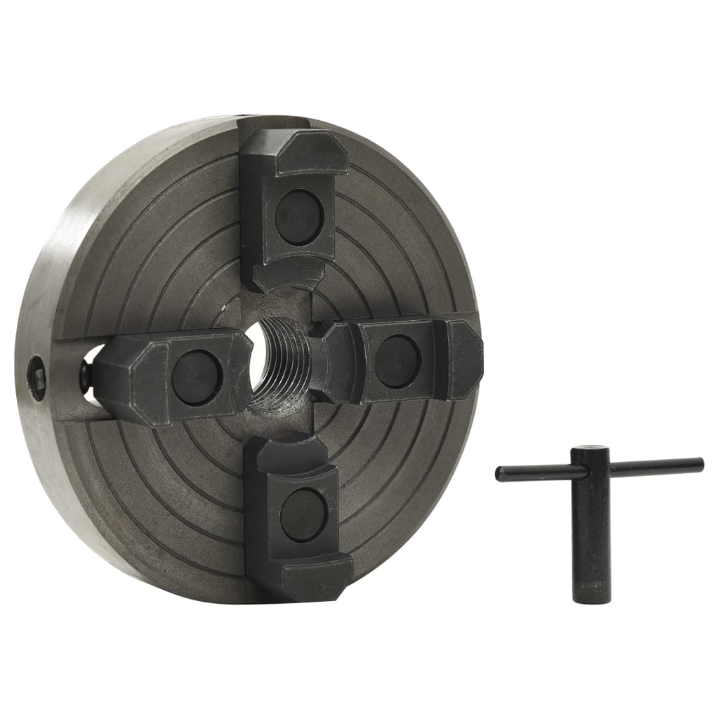 vidaXL 4-Backenfutter mit M33 Aufnahme Stahl 100 mm