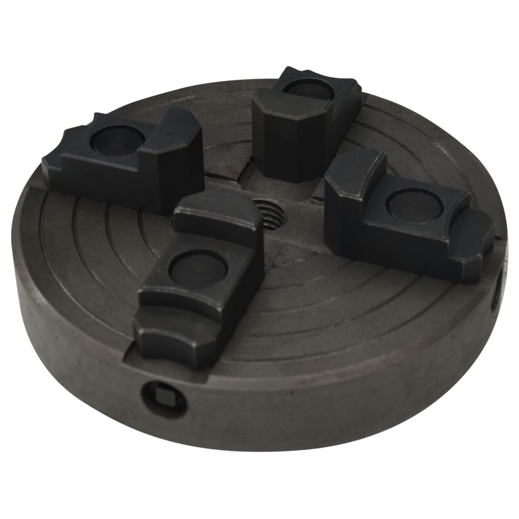 vidaXL 4-Backenfutter mit M18 Aufnahme Stahl Schwarz 150x63 mm