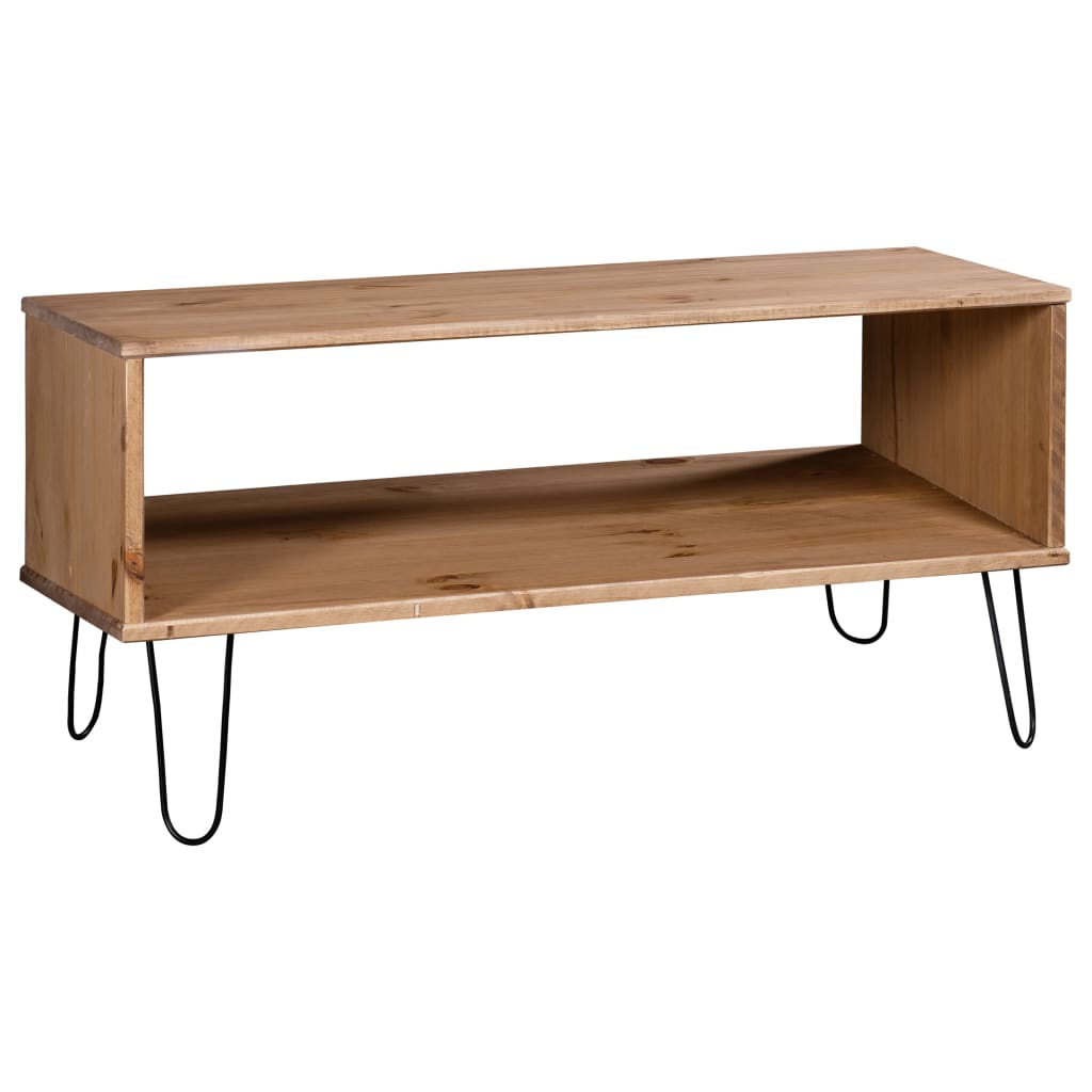 vidaXL Couchtisch New York Natur Massivholz Kiefer