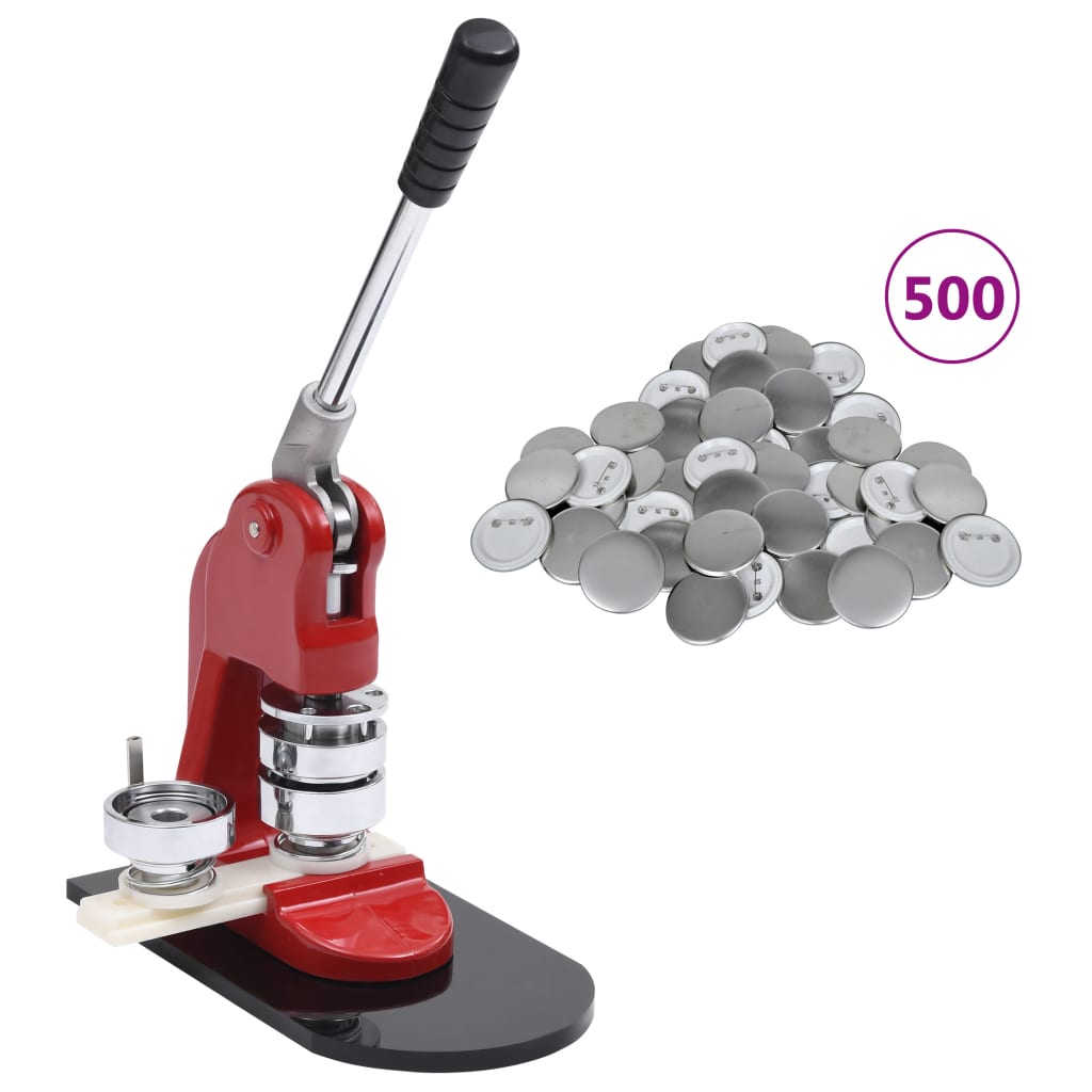 vidaXL Buttonmaschine mit 500 Button-Teilen