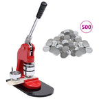vidaXL Buttonmaschine mit 500 Button-Teilen