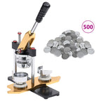 vidaXL Buttonmaschine mit 500 Button-Teilen Drehstanze
