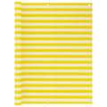 vidaXL Balkon-Sichtschutz Gelb und Weiß 120x500 cm HDPE