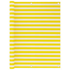 vidaXL Balkon-Sichtschutz Gelb und Weiß 120x500 cm HDPE