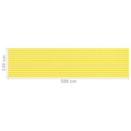 vidaXL Balkon-Sichtschutz Gelb und Weiß 120x500 cm HDPE