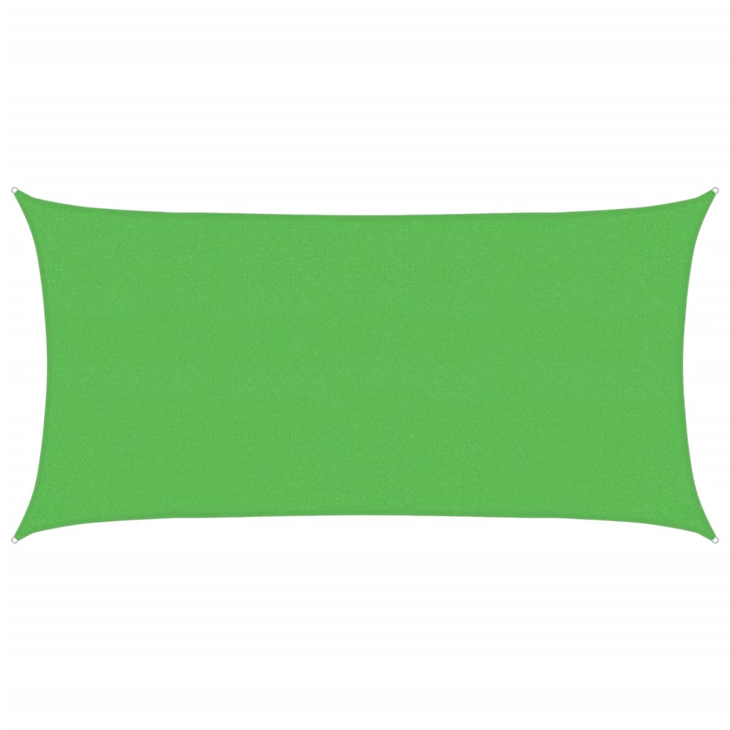 vidaXL Sonnensegel 160 g/m² Rechteckig Hellgrün 2x3,5 m HDPE