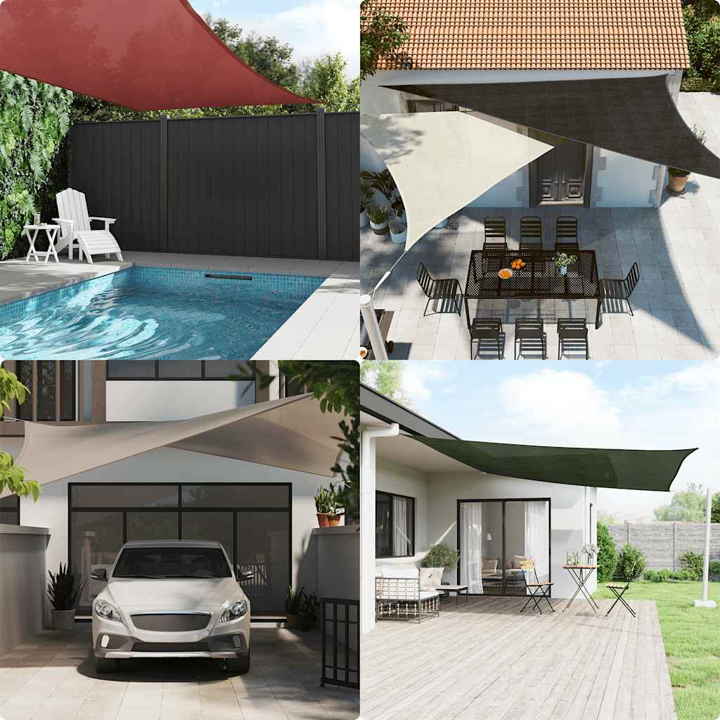 vidaXL Sonnensegel 160 g/m² Trapezform Terrakottarot 4/5x3 m HDPE