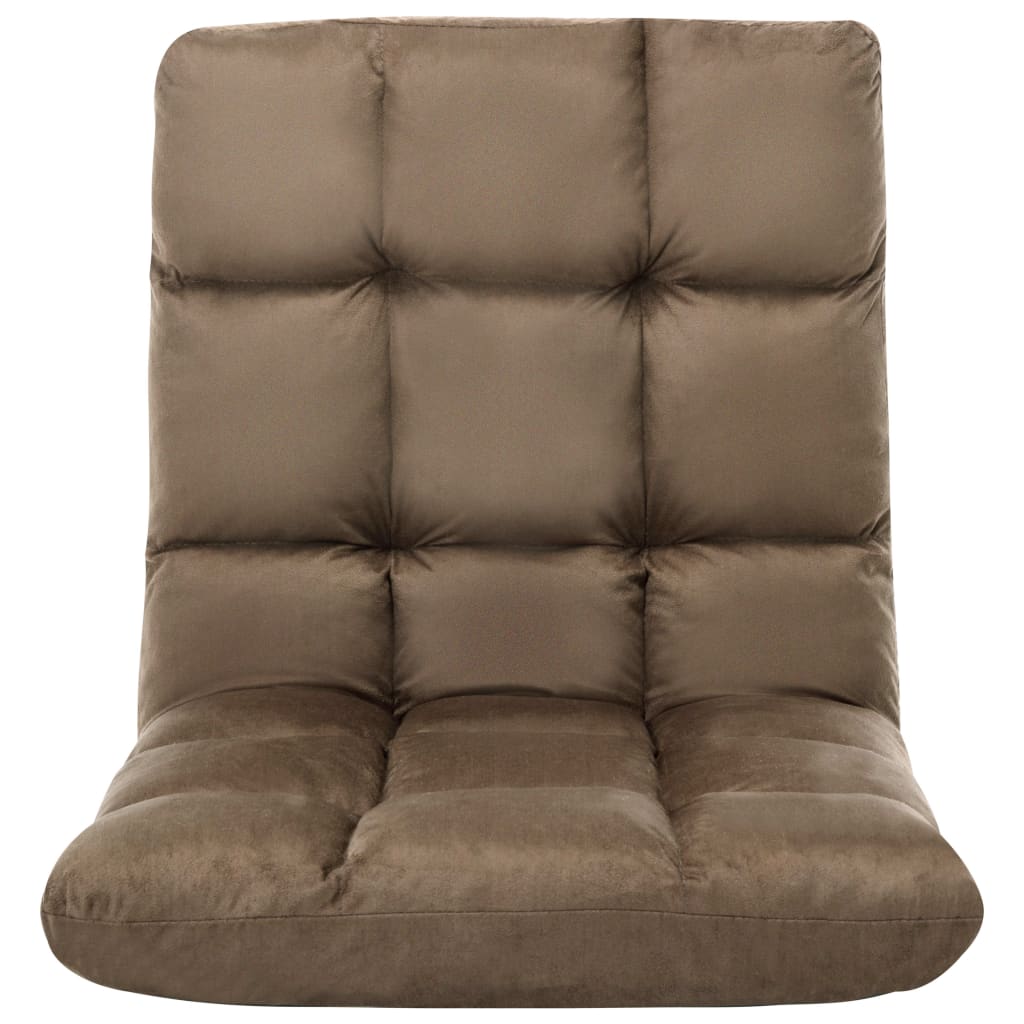 vidaXL Bodenstuhl Faltbar Taupe Mikrofaser