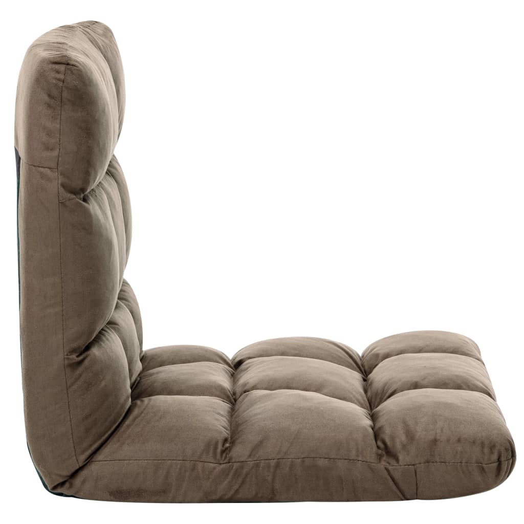 vidaXL Bodenstuhl Faltbar Taupe Mikrofaser