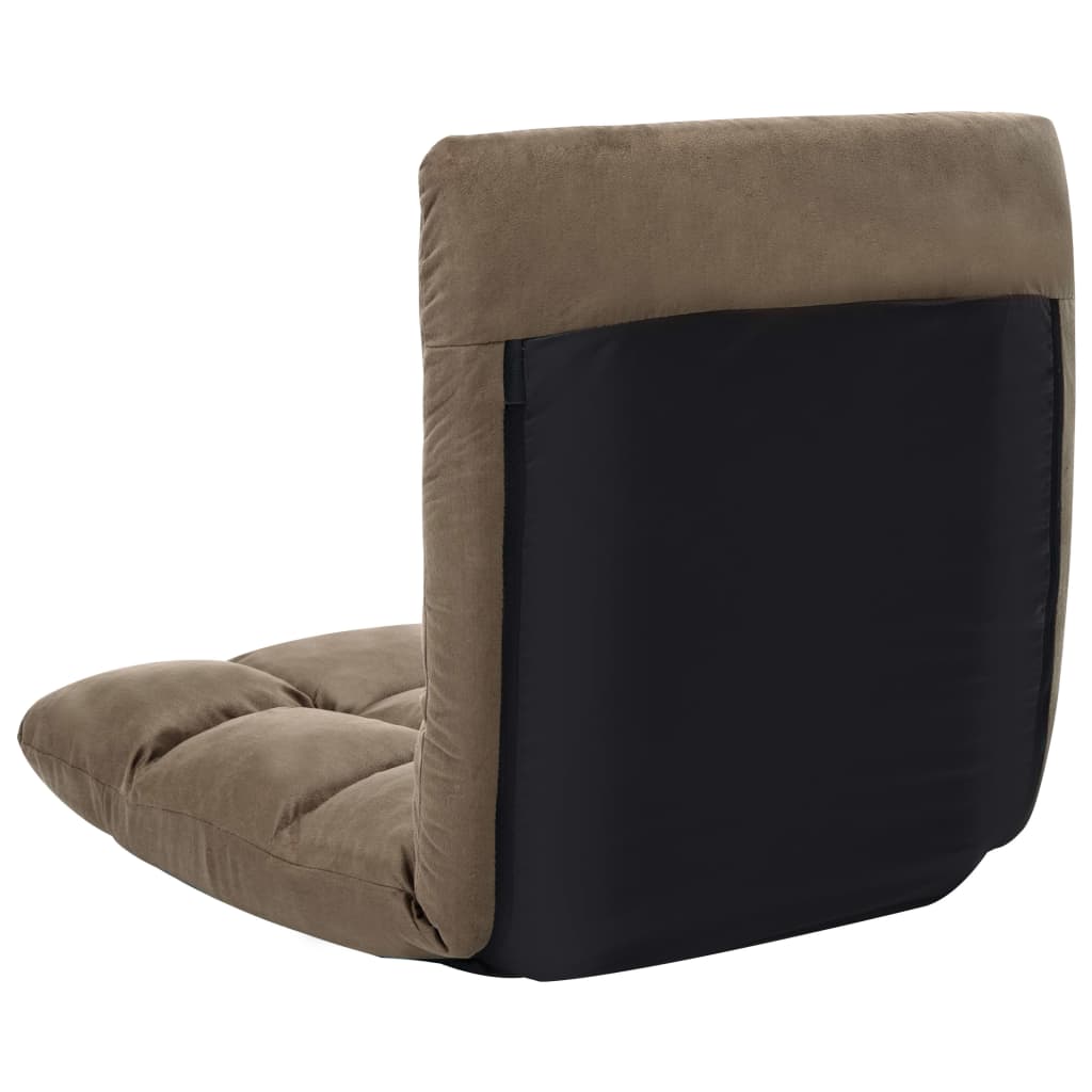 vidaXL Bodenstuhl Faltbar Taupe Mikrofaser