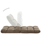 vidaXL Bodenstuhl Faltbar Taupe Mikrofaser