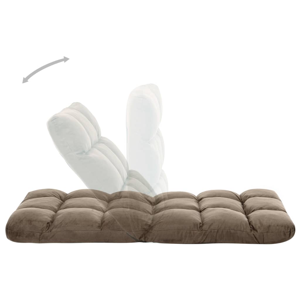 vidaXL Bodenstuhl Faltbar Taupe Mikrofaser
