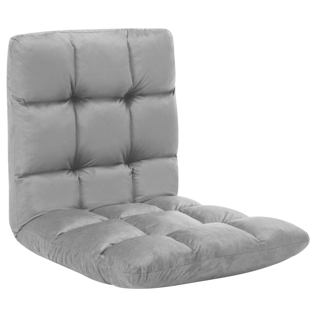 vidaXL Bodenstuhl Faltbar Taupe Mikrofaser