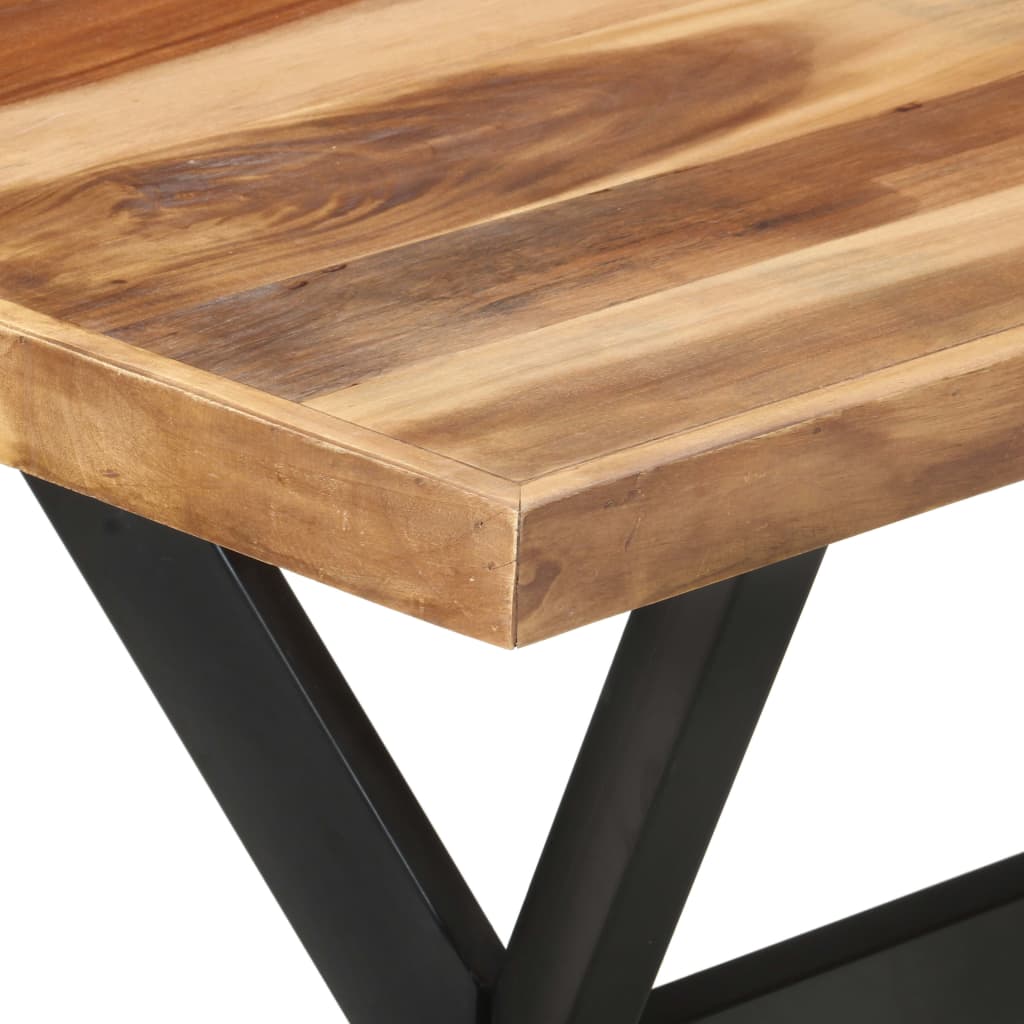 vidaXL Esstisch 120x60x75 cm Massivholz Honigfarben