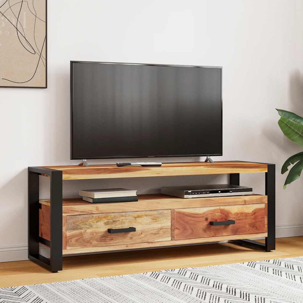 vidaXL TV-Schrank 120x35x45 cm Massivholz Honigfarben