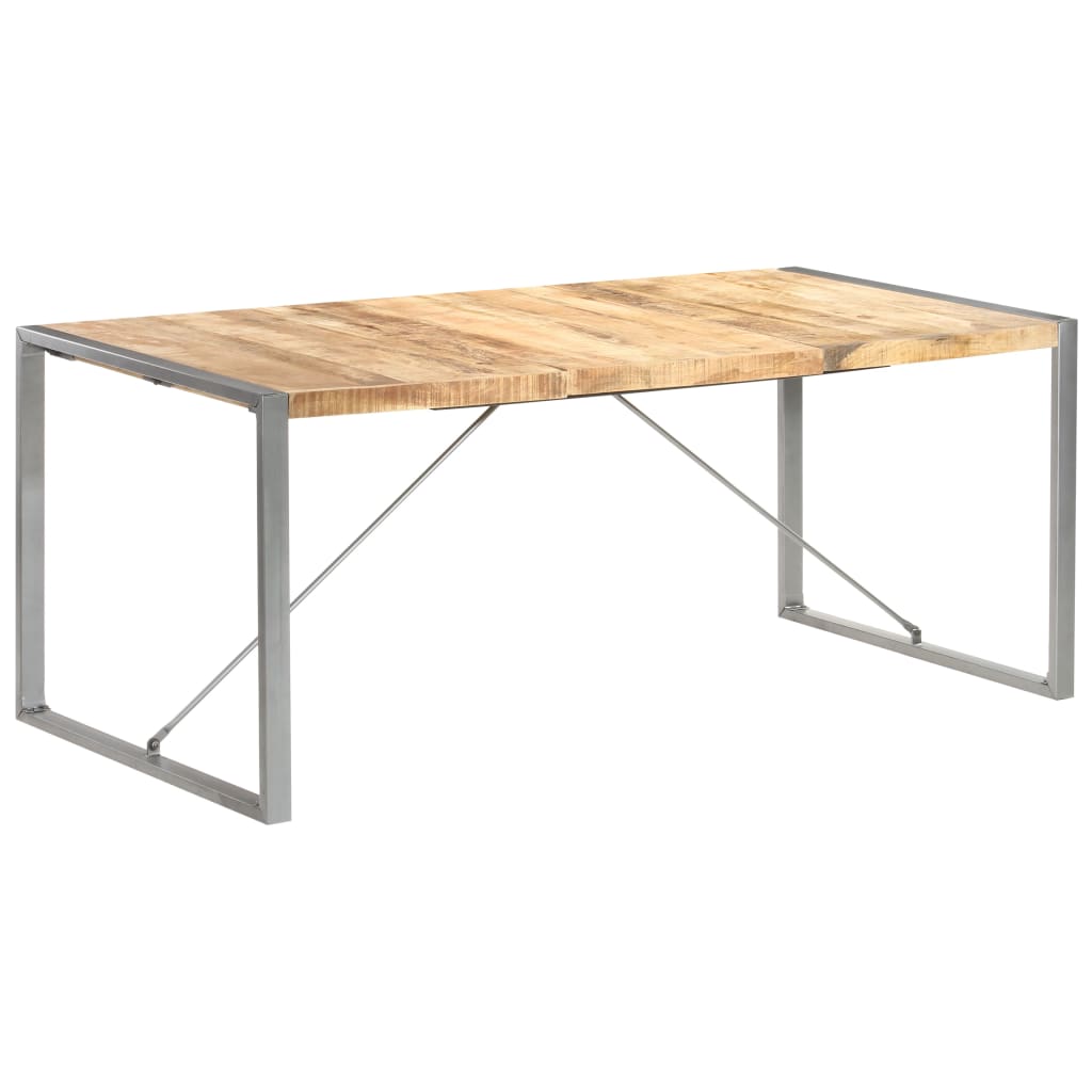 vidaXL Esstisch 120x60x75 cm Raues Mango-Massivholz