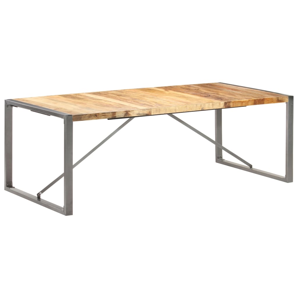 vidaXL Esstisch 120x60x75 cm Raues Mango-Massivholz