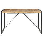 vidaXL Esstisch 140x140x75 cm Raues Mangoholz