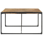 vidaXL Esstisch 140x140x75 cm Raues Mangoholz