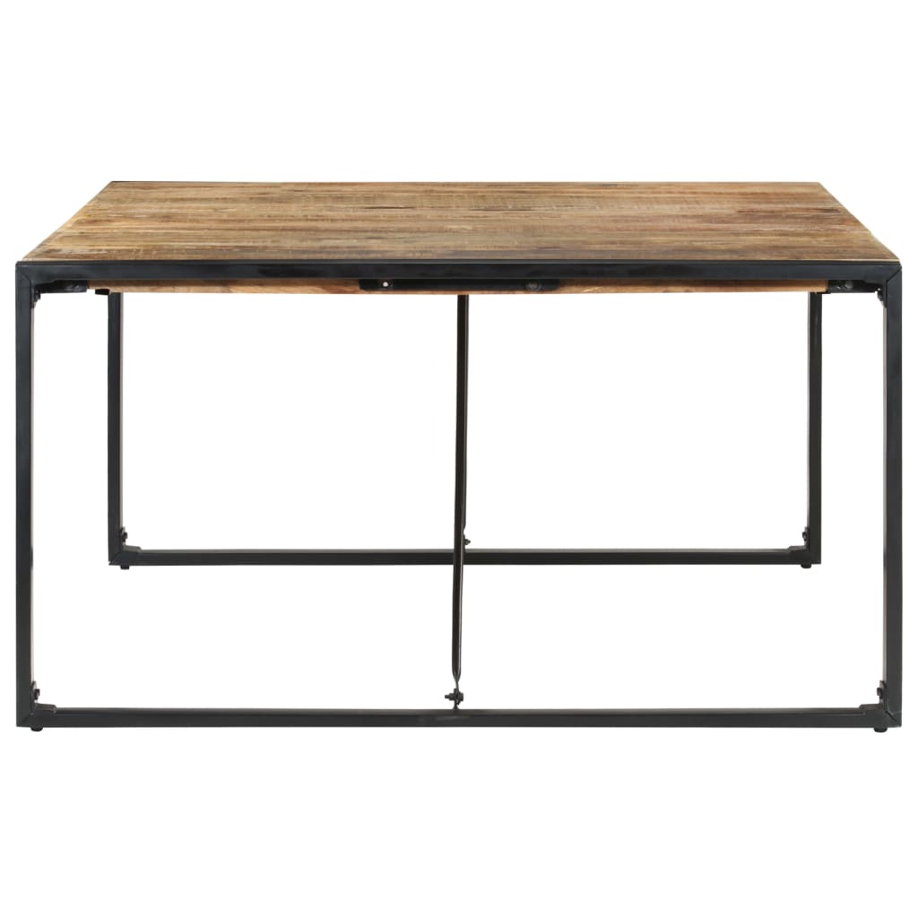 vidaXL Esstisch 140x140x75 cm Raues Mangoholz