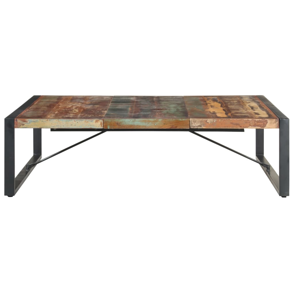 vidaXL Couchtisch 140x140x40 cm Recyceltes Massivholz